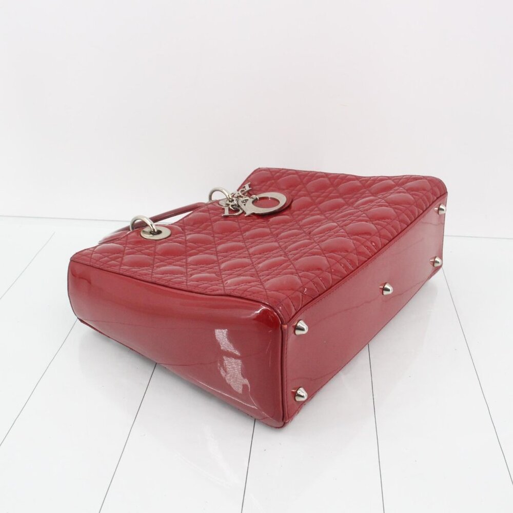 Dior Red Patent Leather Satchel - Picture 4 of 8